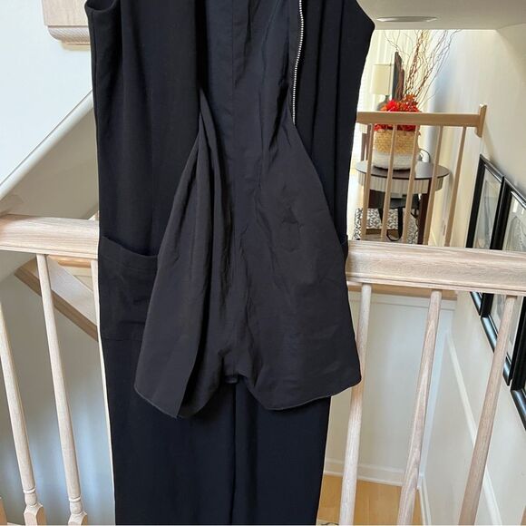 STAUD High Collar Zip Up Cropped Jumpsuit in Black S - Picture 11 of 16